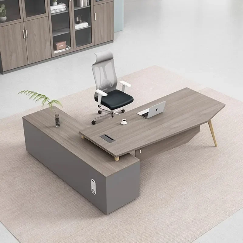 Desk Setup Corner - Hoekstaand bureau Luxe L-vormige Executive Setup