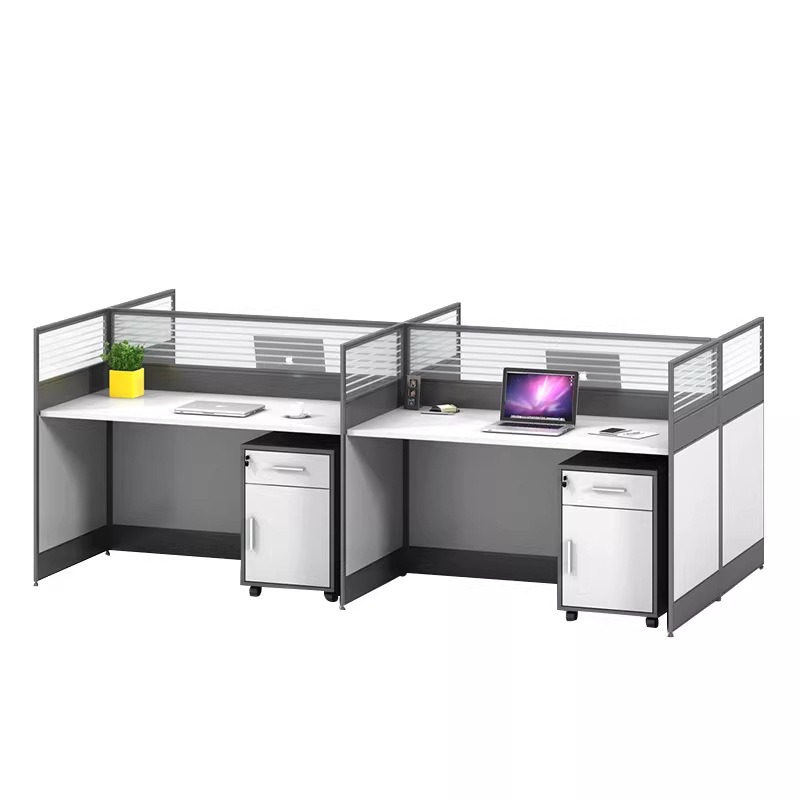 Desk Setup Corner - Witte bureauhoekopstelling voor 2, 4 of