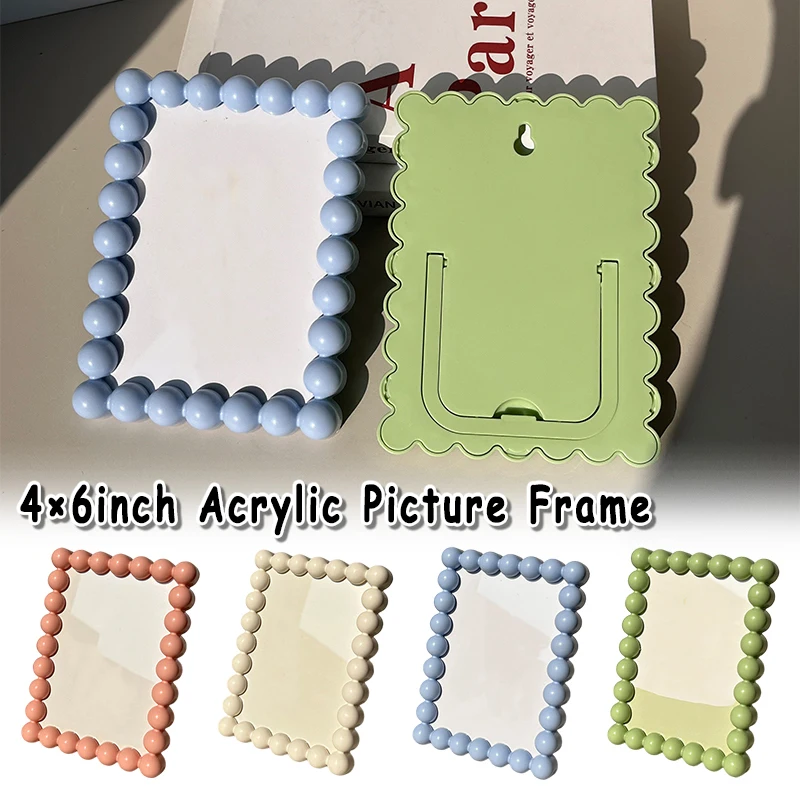 Desk Setup Photo - Leuke fotolijst met plastic kralenrand Moderne