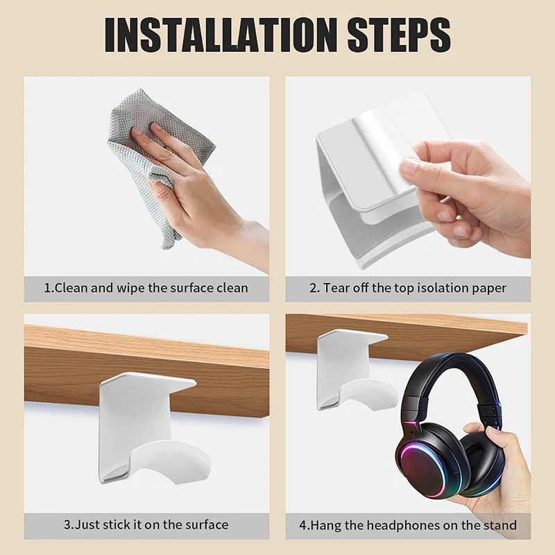 Universele hoofdtelefoonstanda - Headphone Hook Under recensie en prijs