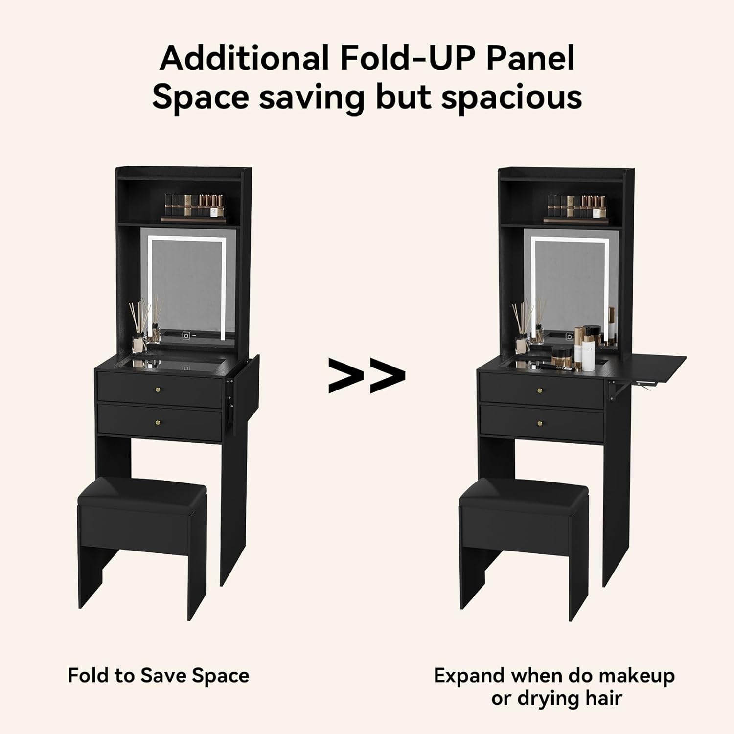 Mini zwarte kaptafelset voor d - Desk Setup Black And Wood recensie en prijs