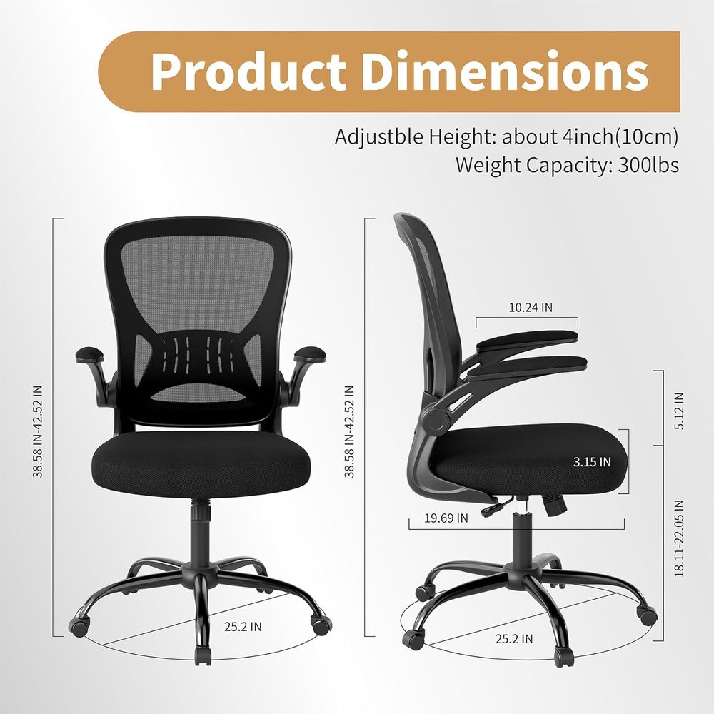 Bureaustoelset o 10, ergonomis - Desk Setup Black And Wood recensie en prijs