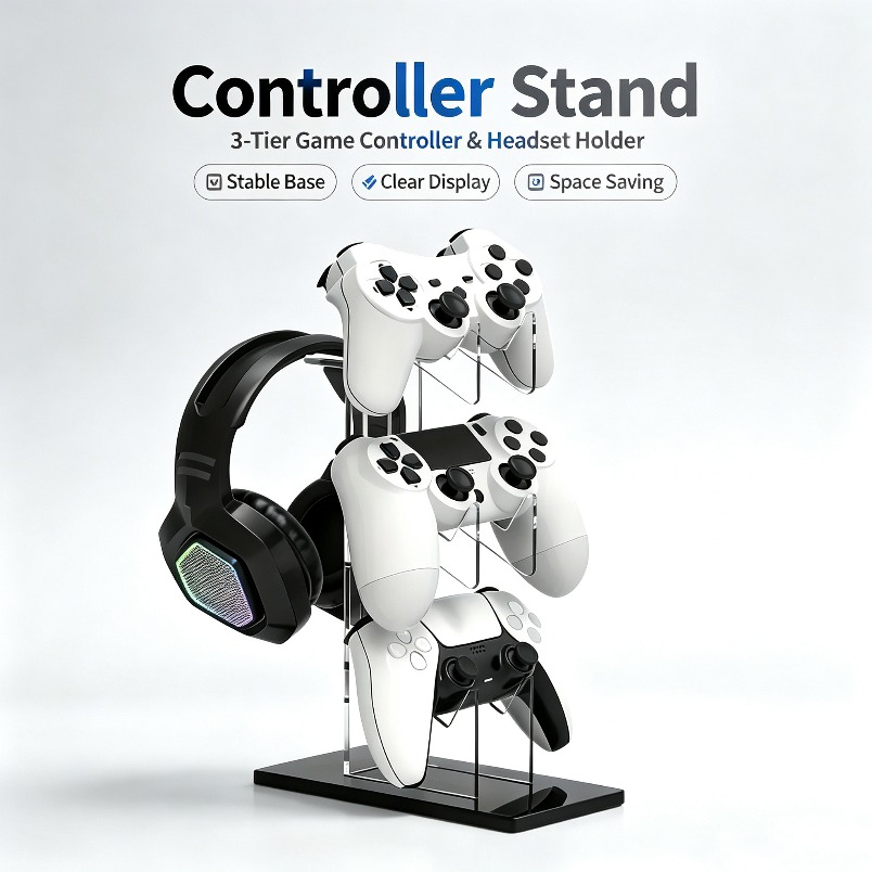 Controllerhouder met headset-h - Desk Setup Ps5 recensie en prijs
