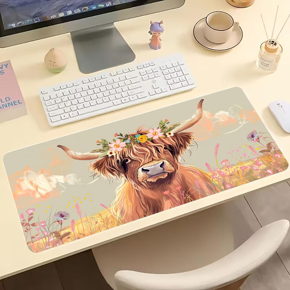 Vintage Highland Cow Floral Ga - Desk Setup Gaming Pc recensie en prijs