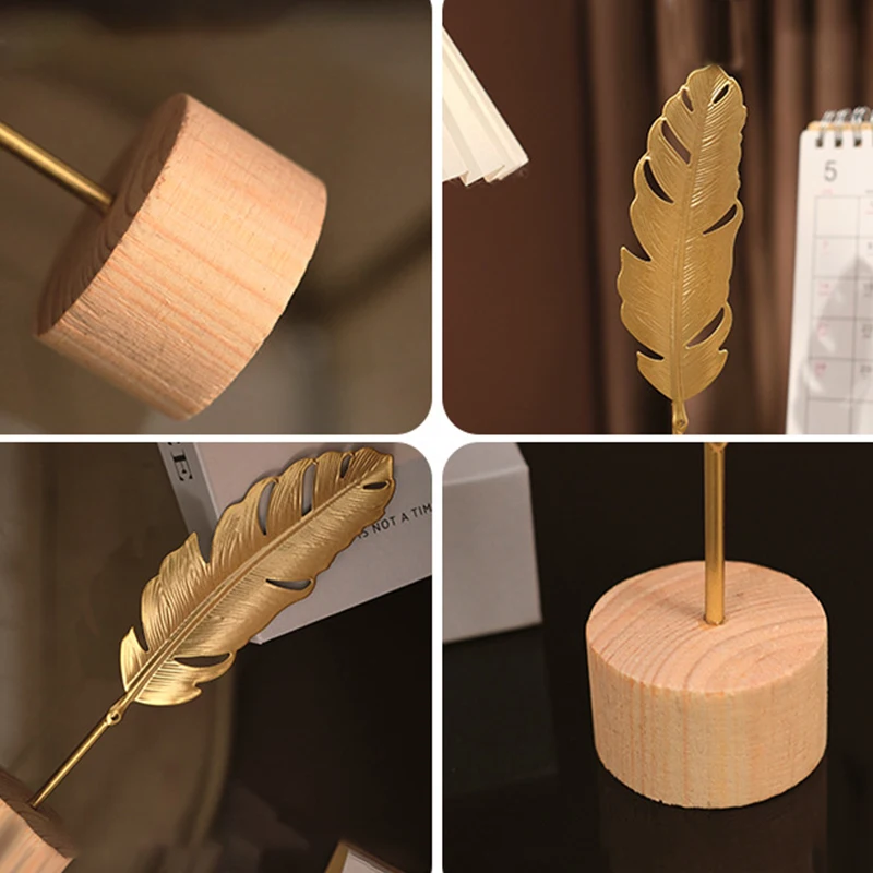 1 stks Gouden Ginkgo Blad Veer - Desk Setup Photo recensie en prijs
