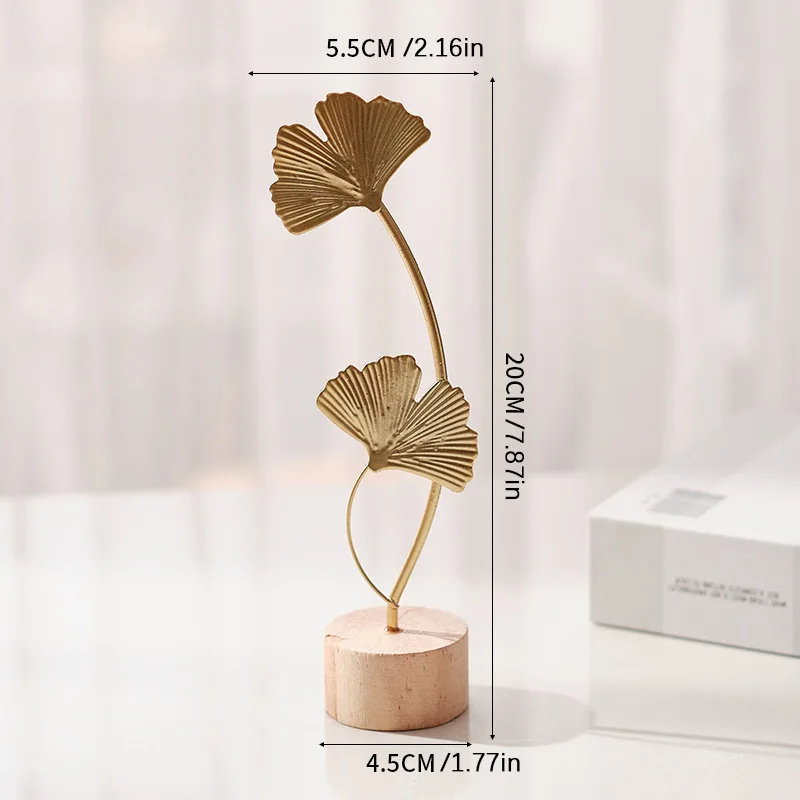 1 stks Gouden Ginkgo Blad Veer - Desk Setup Photo recensie en prijs