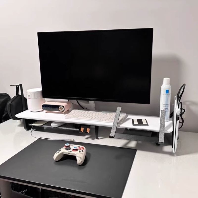 Modulaire monitorverhoger Ergo - Desk Setup Black And Wood recensie en prijs