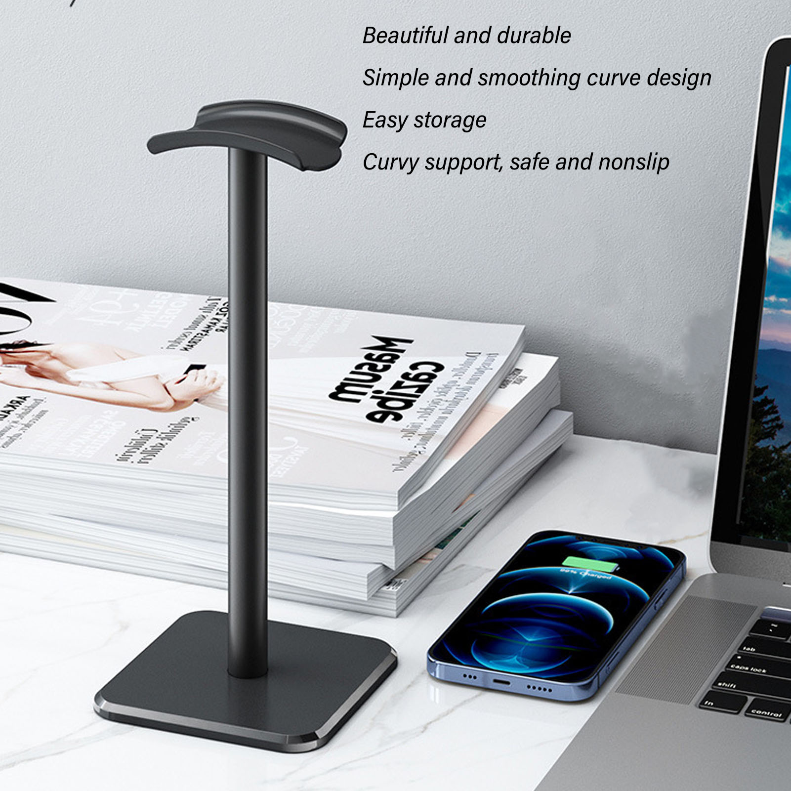 Koptelefoonstandaard Afgeronde - Headphone Hook Under recensie en prijs