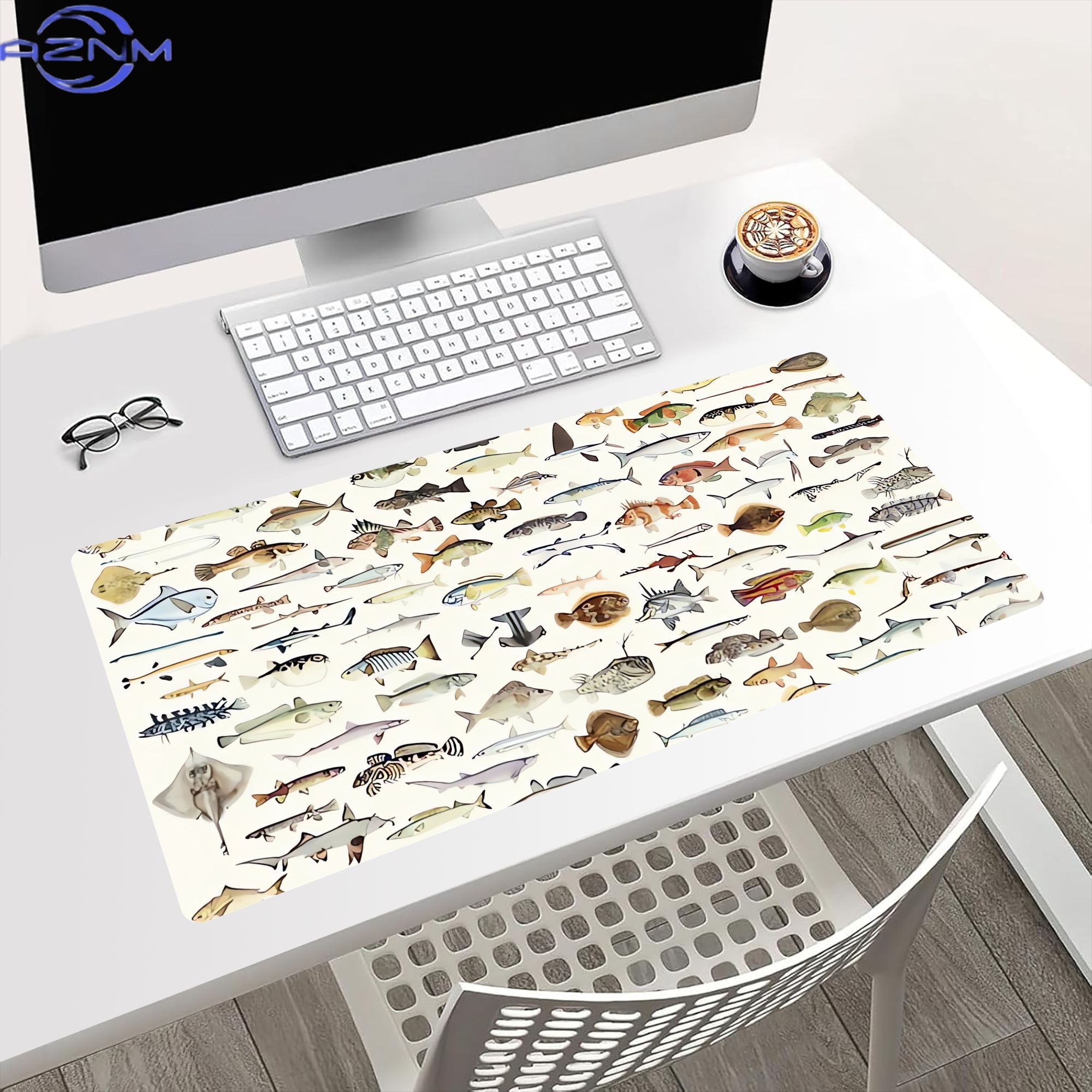 Visvormige bureaumat voor sfee - Desk Setup Corner recensie en prijs