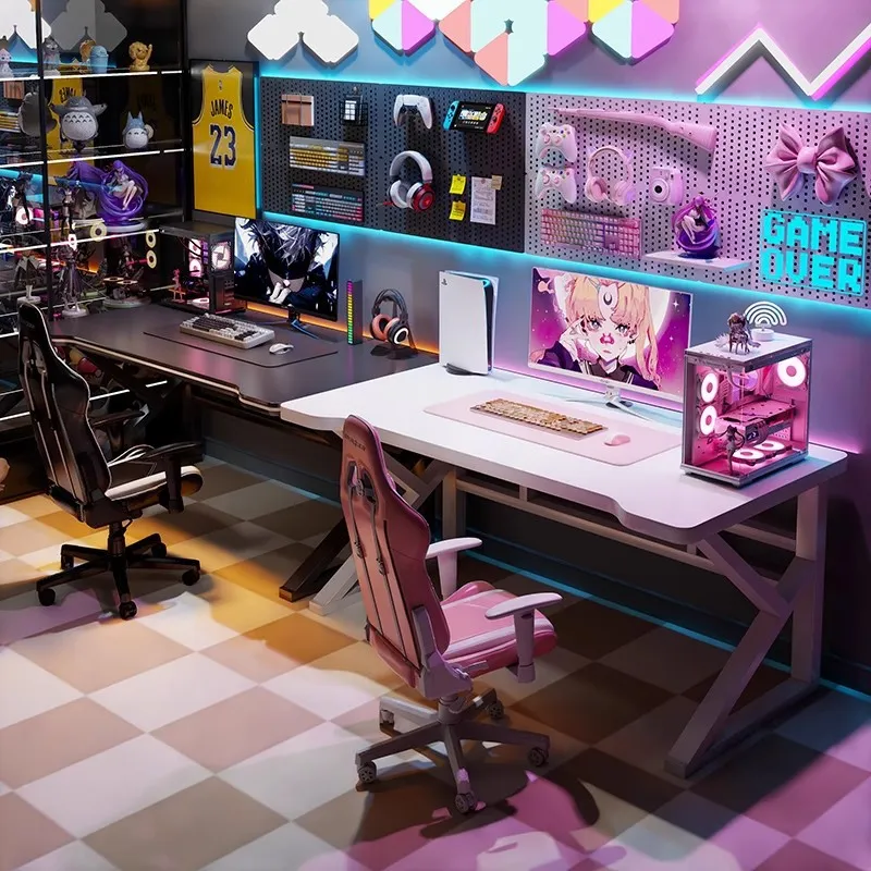 Dubbele E-sports Gaming Bureau - Desk Setup Gaming Pc recensie en prijs