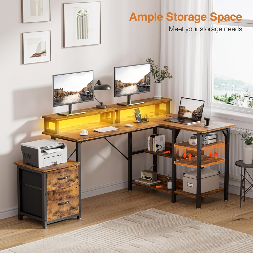 Bureau met laden & stopcontact - Desk Setup Corner recensie en prijs