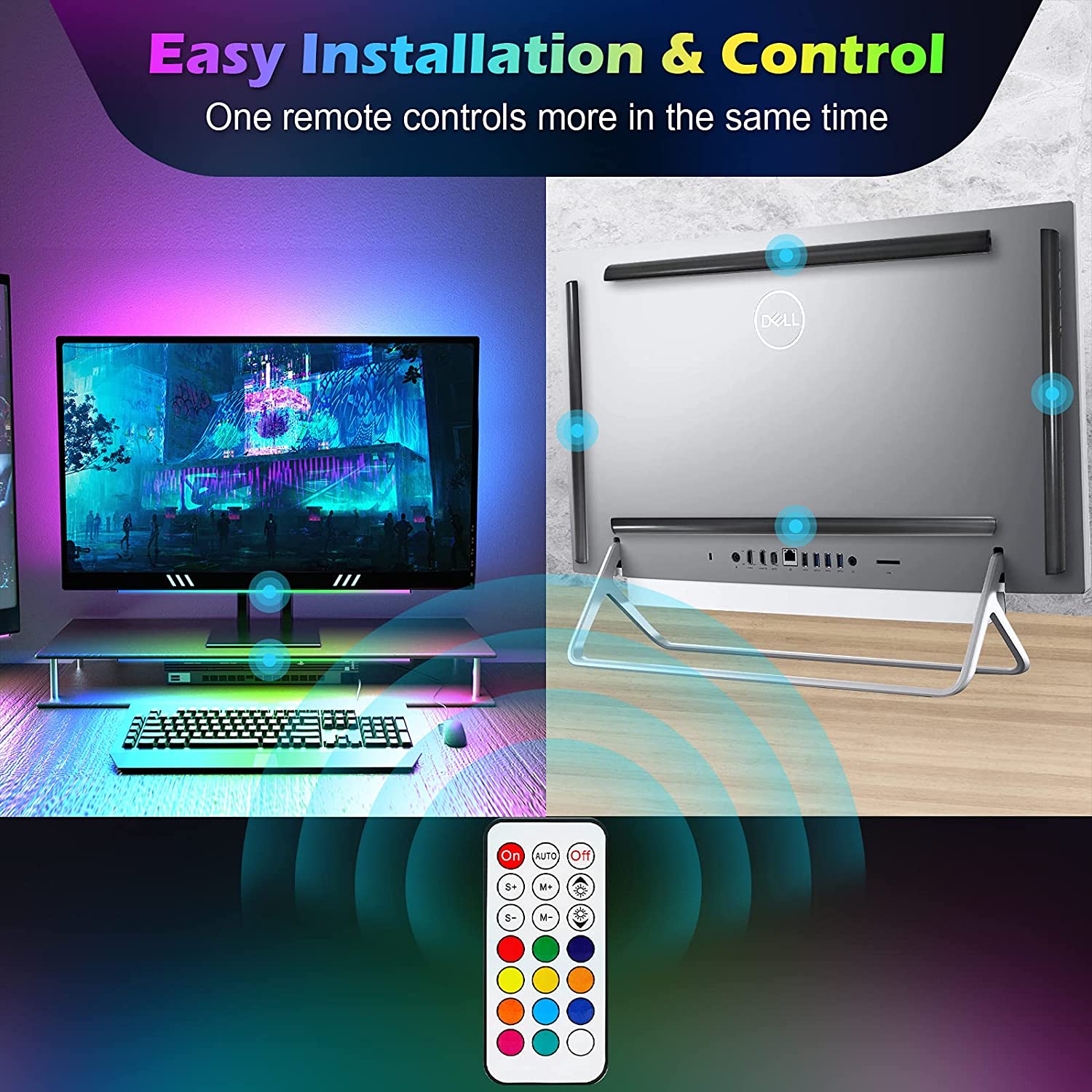 Onder monitor lichtbalk RGB Dr - Desk Setup Gaming Pc recensie en prijs