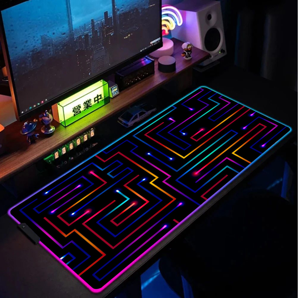 Xxl Muismat 900x400 Neon Circu - Desk Setup Gaming Pc recensie en prijs