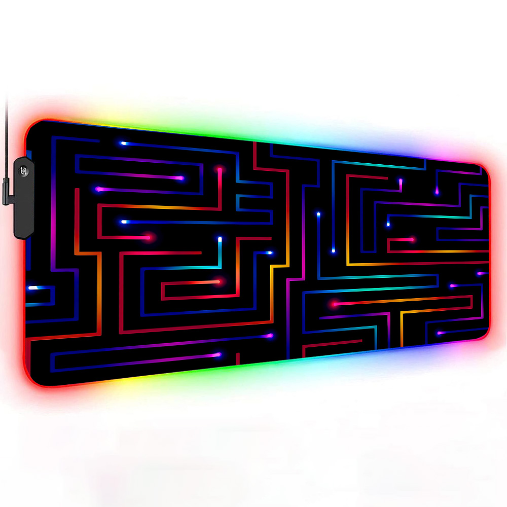 Xxl Muismat 900x400 Neon Circu - Desk Setup Gaming Pc recensie en prijs