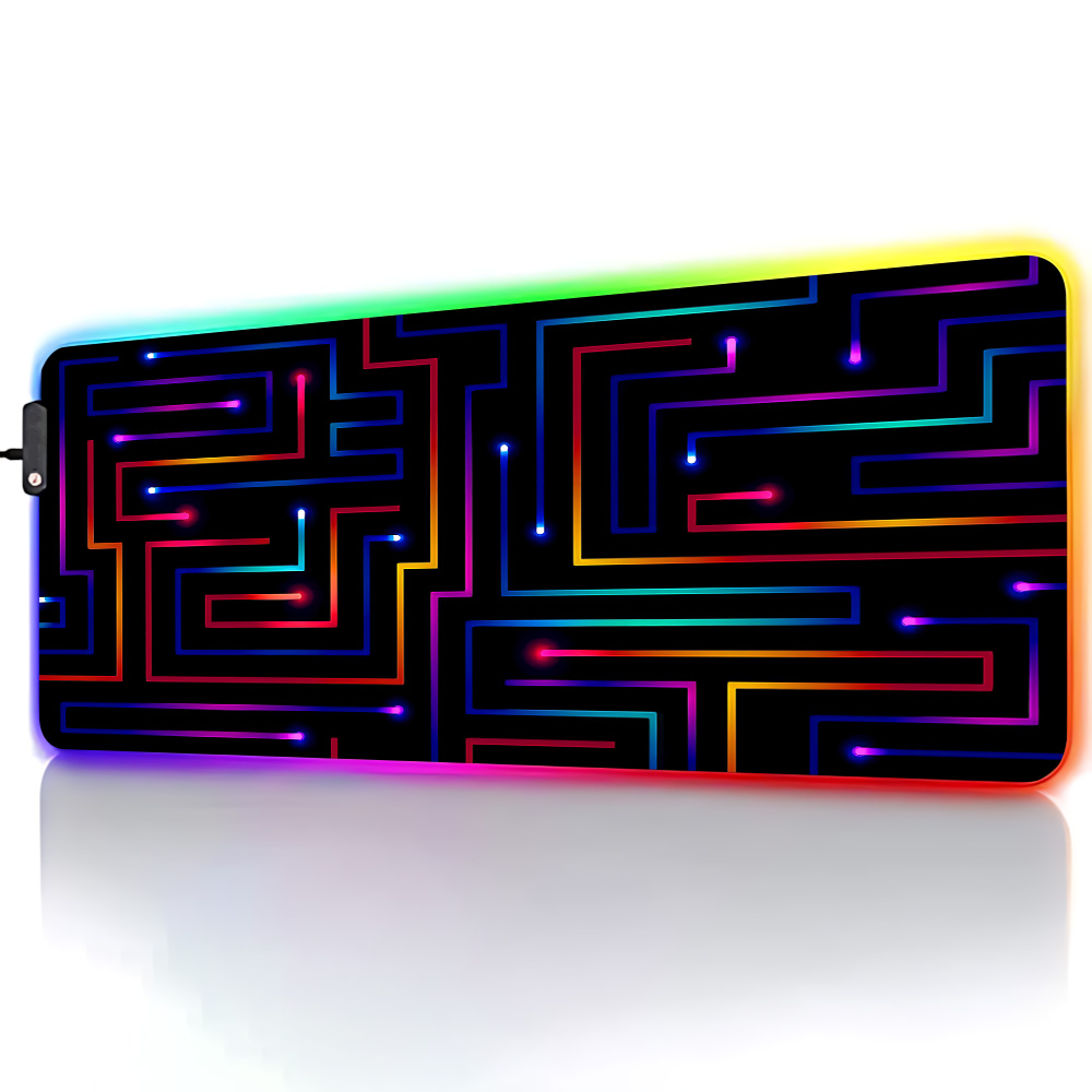 Xxl Muismat 900x400 Neon Circu - Desk Setup Gaming Pc recensie en prijs